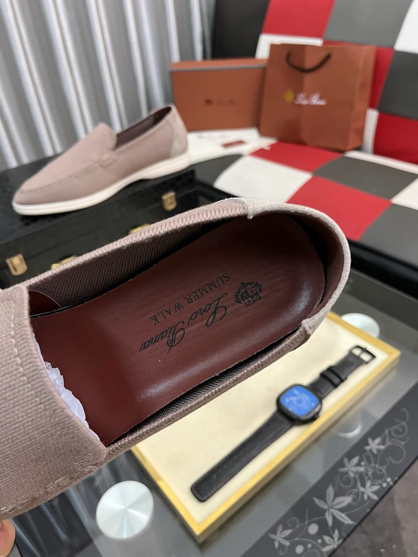 Men's men's shoes💰420⌚️⌚️Loro*Piana pure original 2025 soft and comfortable LP deerskin flat-soled casual star's same style slip-on Loaf men's shoes, size: 38-446️⃣colors available